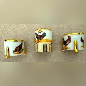 Set of 3 Stamped Thomas Bavarian Egg Cups